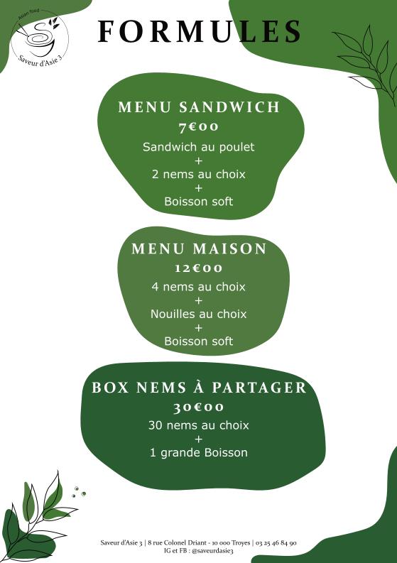 Saveurs d'Asie 3 - Menu Image 2